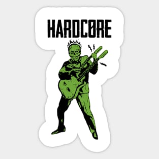 Hardcore guitarist Skull Sticker